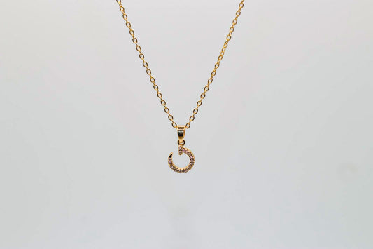 Celestia Crescent Moon Necklace – Gold Plated Minimal Chain